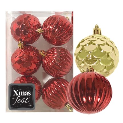 ΧΡΙΣΤΟΥΓΕΝΝΙΑΤΙΚΕΣ ΜΠΑΛΕΣ ΑΝΑΓΛΥΦΕΣ  ΣΕ ΔΙΑΦΟΡΑ ΧΡΩΜΑΤΑ ΣΕ ΣΥΣΚΕΥΑΣΙΑ 6 ΤΕΜΑΧΙΩΝ. ΔΙΑΜΕΤΡΟΣ 6 εκ.