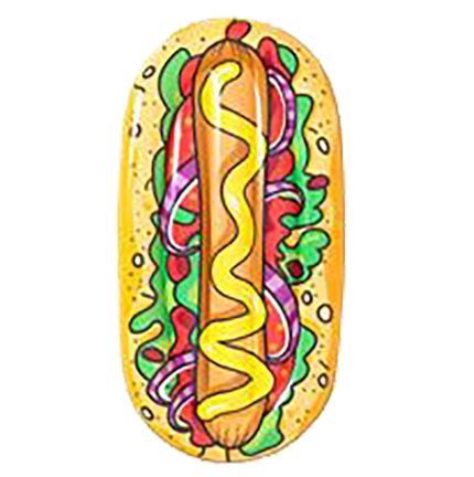 ΦΟΥΣΚΩΤΟ ΣΤΡΩΜΑ HOT DOG 190x109 εκ.