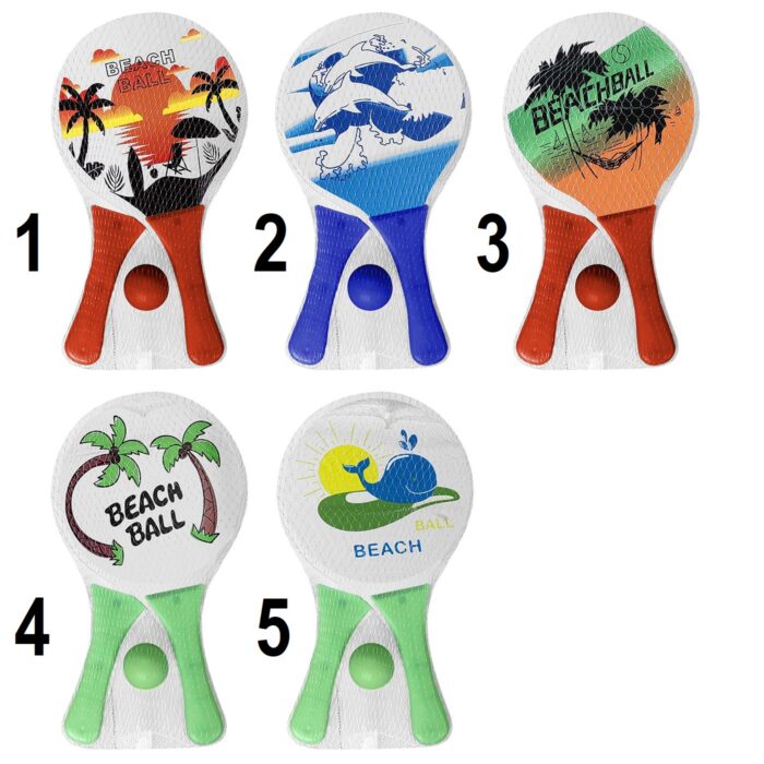 ΣΕΤ ΞΥΛΙΝΕΣ ΠΑΙΔΙΚΕΣ ΡΑΚΕΤΕΣ ΠΑΡΑΛΙΑΣ ¨BEACH BALL¨ ΚΑΙ ΜΠΑΛΑΚΙ - Image 2