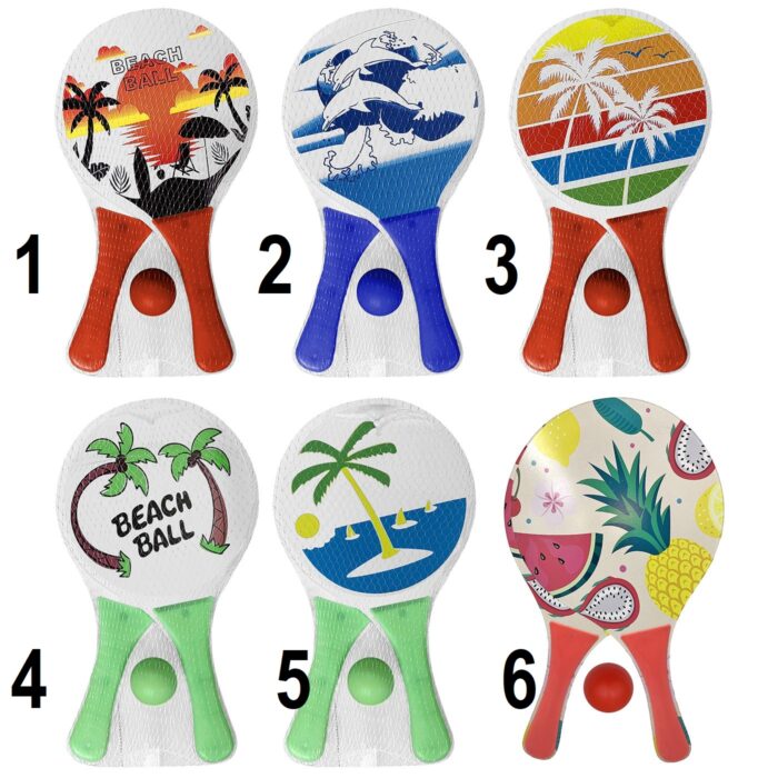 ΣΕΤ ΞΥΛΙΝΕΣ ΠΑΙΔΙΚΕΣ ΡΑΚΕΤΕΣ ΠΑΡΑΛΙΑΣ ¨BEACH BALL¨ ΚΑΙ ΜΠΑΛΑΚΙ - Image 2