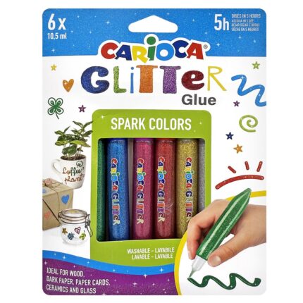 ΣΕΤ ΜΕ 6 ΚΟΛΛΕΣ ΧΡΥΣΟΣΚΟΝΗΣ "GLITTER CLASSIC" CARIOCA