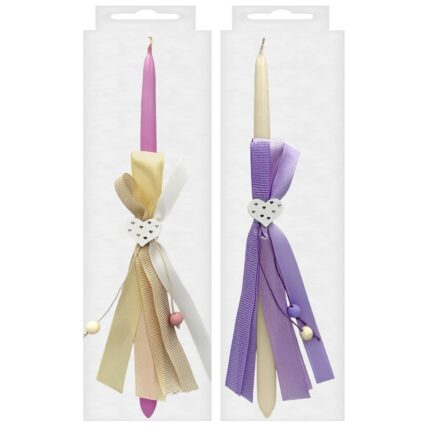 ΠΑΣΧΑΛΙΝΗ ΛΑΜΠΑΔΑ "ΔΑΝΤΕΛΑ ΚΑΡΔΙΑ" (37cm)