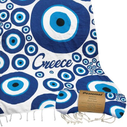 ΠΕΤΣΕΤΑ ΘΑΛΑΣΣΗΣ ΜΕ ΑΣΥΜΜΕΤΡΑ ΜΑΤΑΚΙΑ "AEGEAN EYE" 90x180 εκ.