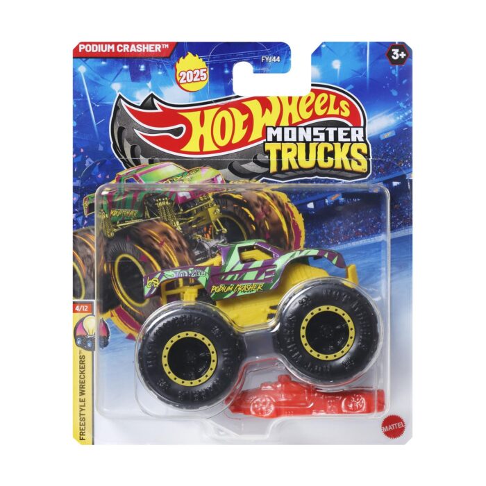 Mattel Hot Wheels: Monster Trucks Freestyle Wreckers - Podium Crasher Die-Cast Vehicle (JCF01)