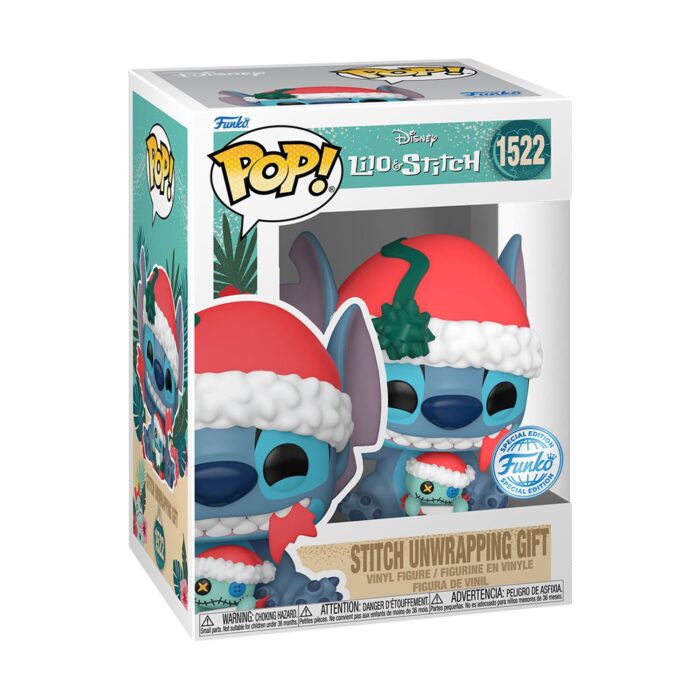 FUNKO POP!  Disney: Lilo and Stitch - Stitch Unwrapping Gift (Special Edition) #1522 Vinyl Figure