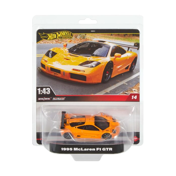 Mattel Hot Wheels: Premium Real Riders 1:43 - 1995 McLaren F1 GTR Vehicle