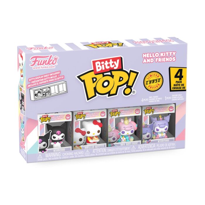 FUNKO BITTY POP! 4-Pack: Hello Kitty and Friends - Kuromi, Hello Kitty, My Melody,Kuromi Vinyl Figures