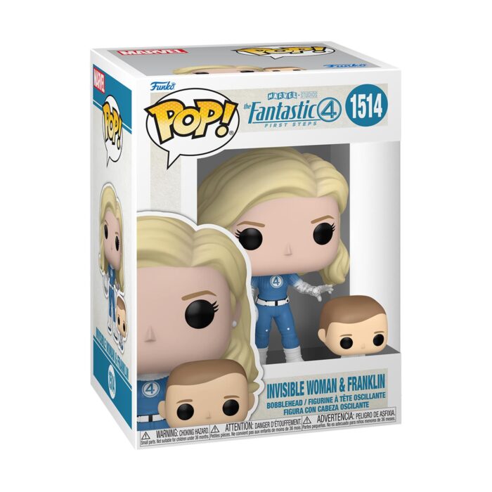 FUNKO POP! Marvel: The Fantastic 4 First Steps - Invisible Woman & Franklin #1514 Bobble-Head Vinyl Figures