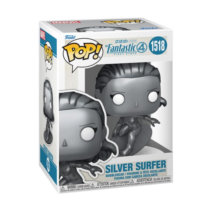 FUNKO POP! Marvel: The Fantastic 4 First Steps - Silver Surfer #1518 Bobble-Head Vinyl Figure