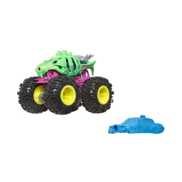 Mattel Hot Wheels Monster Trucks: Beast Bashers - Skelesaurus Die-Cast Vehicle (JDP95)