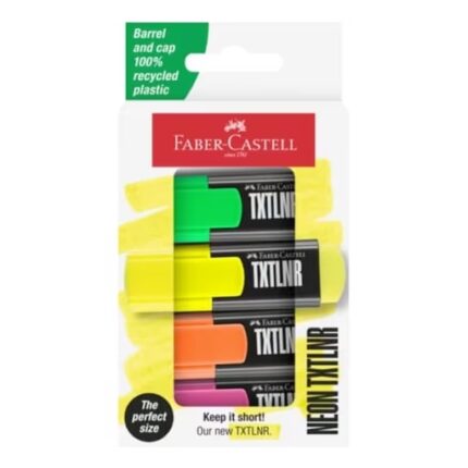 MINI ΜΑΡΚΑΔΟΡΟΙ ΥΠΟΓΡΑΜΜΙΣΗΣ “FABER CASTELL” ΣΕΤ 4τεμ.