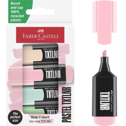 MINI ΜΑΡΚΑΔΟΡΟΙ ΥΠΟΓΡΑΜΜΙΣΗΣ “FABER CASTELL” ΣΕΤ 4τεμ. ΣΕ ΠΑΣΤΕΛ ΧΡΩΜΑΤΑ
