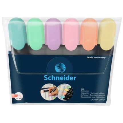 ΜΑΡΚΑΔΟΡΟΙ ΥΠΟΓΡΑΜΜΙΣΗΣ “SCHNEIDER JOB”  ΣΕΤ 6τεμ. ΣΕ PASTEL ΧΡΩΜΑΤΑ