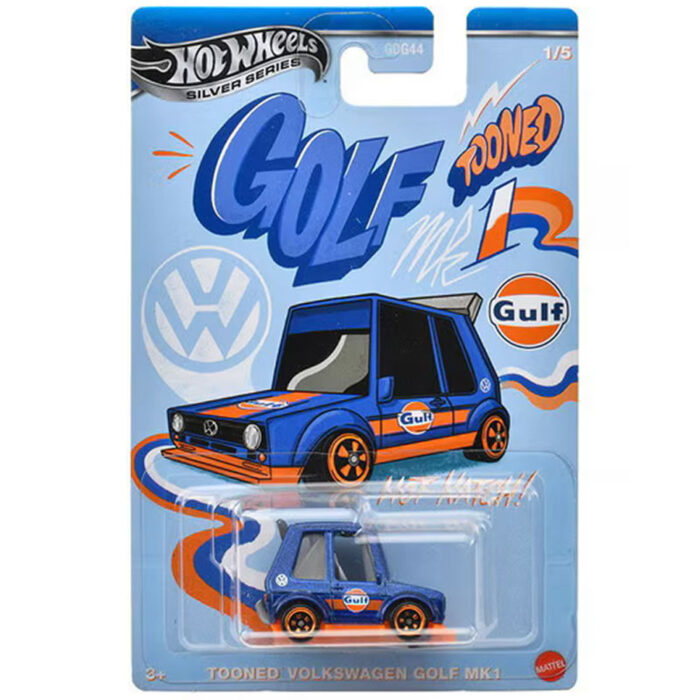 Mattel Hot Wheels: Silver Series Tooned Gulf Racing - Tooned Volkswagen Golf MK1