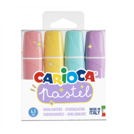 ΜΑΡΚΑΔΟΡΟΙ ΥΠΟΓΡΑΜΜΙΣΗΣ “CARIOCA”  ΣΕΤ 4τεμ. ΣΕ PASTEL ΧΡΩΜΑΤΑ