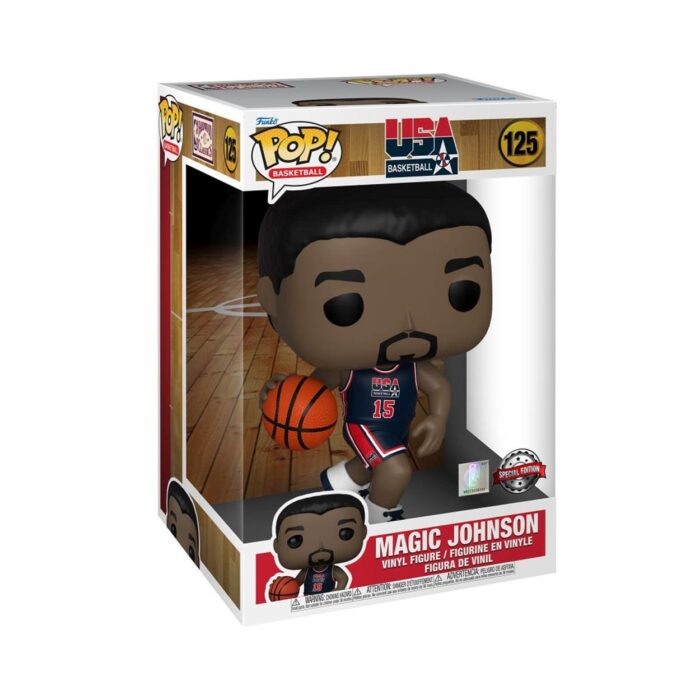 FUNKO POP!  Jumbo: USA Basketball - Magic Johnson (1992 Team USA Navy Uni) (Special Edition) #125 Vinyl Figure (10")