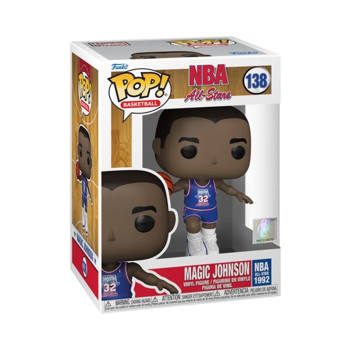 FUNKO POP!  Basketball: NBA All Stars - Magic Johnson (Blue All Star Uni 1992) #138 Vinyl Figure