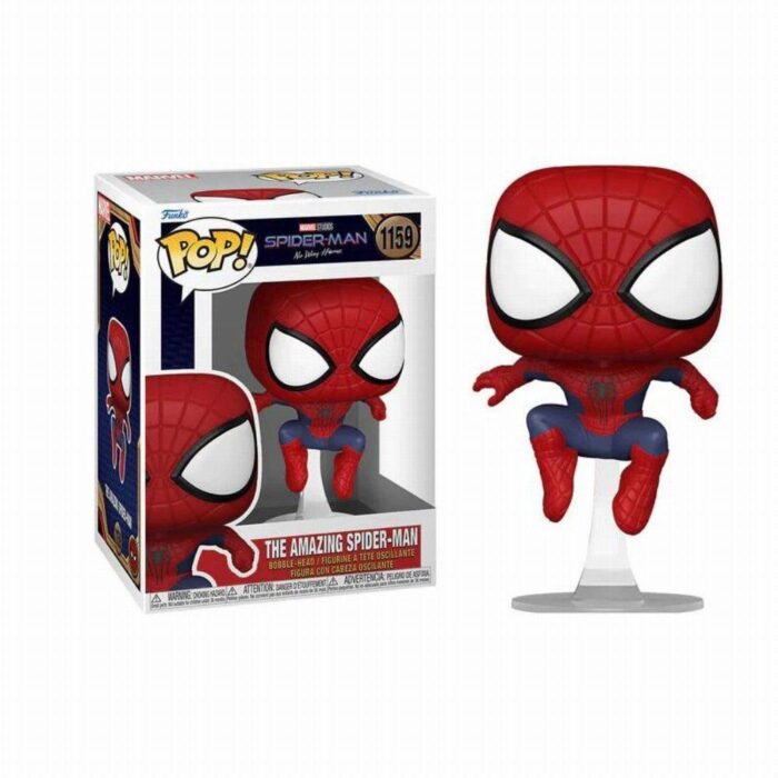 FUNKO POP!  Marvel: Spider-Man No Way Home - The Amazing Spider Man (Leaping) #1159 Bobble-Head Vinyl Figure