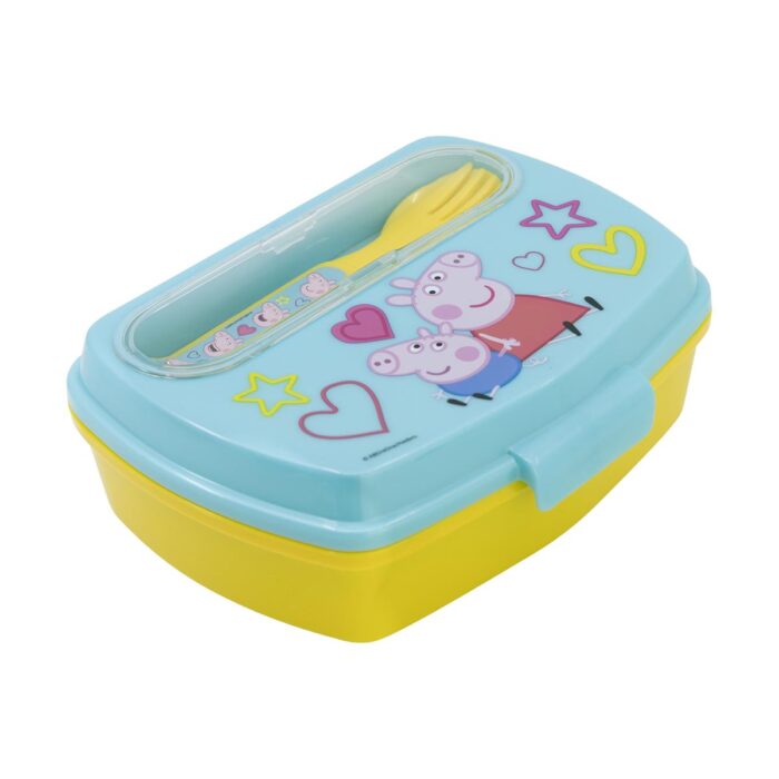ΠΛΑΣΤΙΚΟ ΦΑΓΗΤΟΔΟΧΕΙΟ & ΜΑΧΑΙΡΟΠΙΡΟΥΝΑ “PEPPA PIG” - Image 3