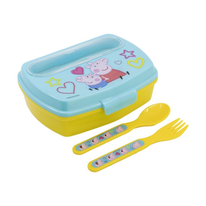 ΠΛΑΣΤΙΚΟ ΦΑΓΗΤΟΔΟΧΕΙΟ & ΜΑΧΑΙΡΟΠΙΡΟΥΝΑ “PEPPA PIG” - Image 4