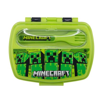 ΠΛΑΣΤΙΚΟ ΦΑΓΗΤΟΔΟΧΕΙΟ & ΜΑΧΑΙΡΟΠΙΡΟΥΝΑ “MINECRAFT”