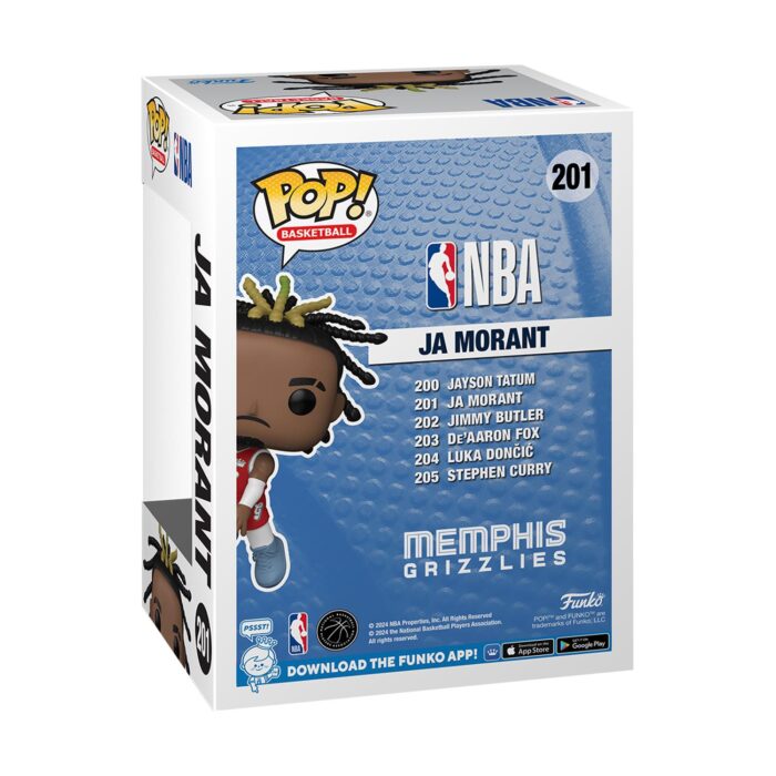 FUNKO POP!  Basketball: NBA Memphis Grizzlies - Ja Morant (City Edition 24-25) #201 Vinyl Figure - Image 3