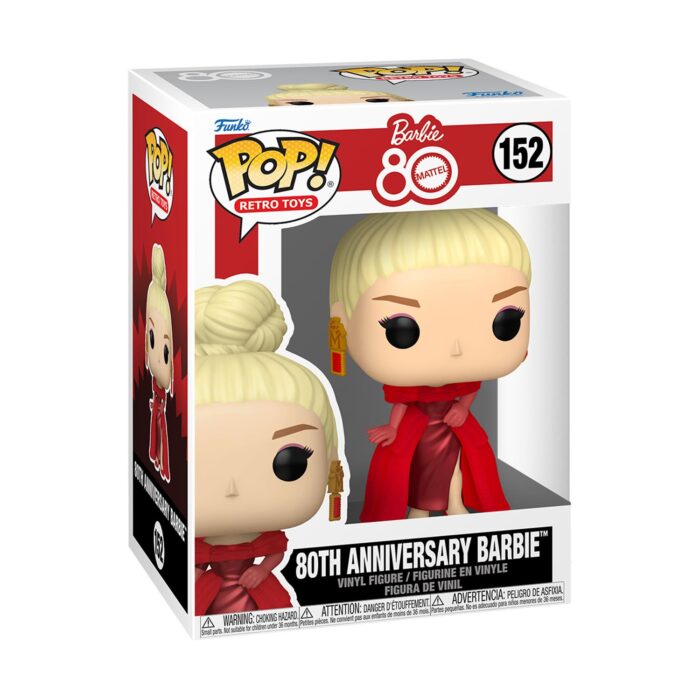 FUNKO POP! Retro Toys: Barbie 80th Mattel - 80th Anniversary Barbie #152 Vinyl Figure