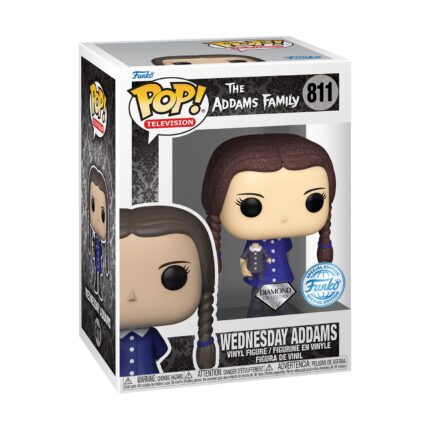 FUNKO POP!  Television: The Addams Family - Wednesday Addams (Diamond Glitter) (Black) (Special Edition) #811 Vinyl Figure