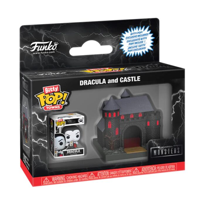 FUNKO BITTY POP! Towns: Universal Monsters - Dracula and Castle Vinyl Figures