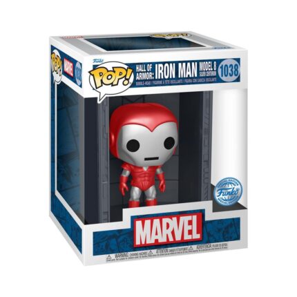 FUNKO POP! Deluxe: Marvel Hall of Armor: Iron Man Model 8 Silver Centurion (Mettalic) (PX Previews Exclusive) #1038 Bobble-Head Vinyl Figure