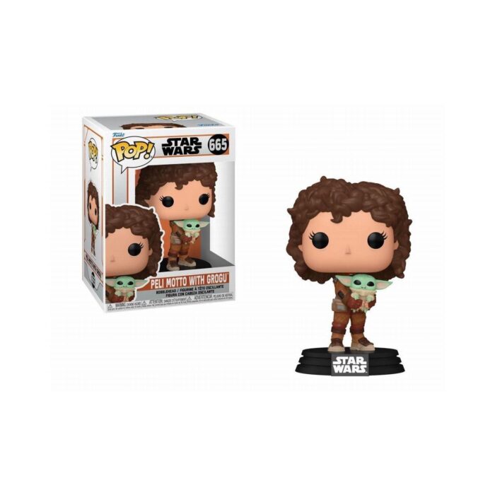 FUNKO POP! Disney Star Wars: The Mandalorian - Peli Motto with Grogu #665 Bobble-Head Vinyl Figure