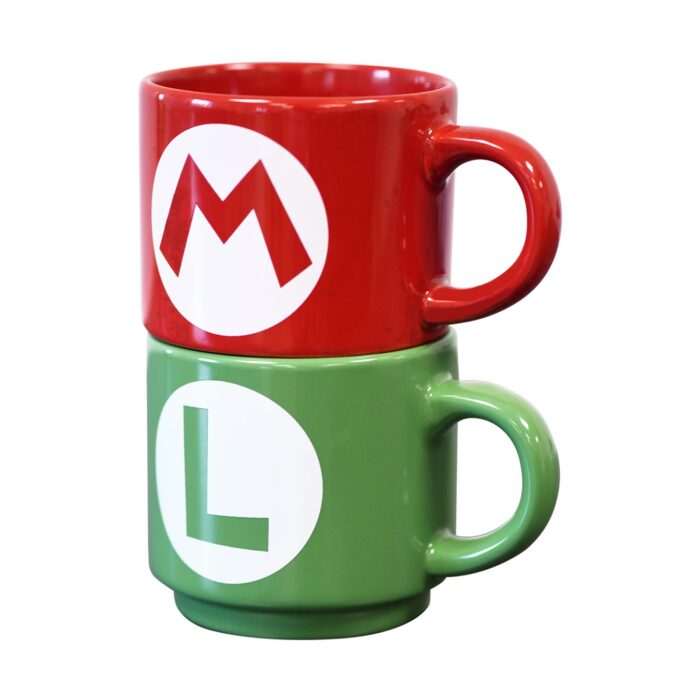 Κεραμικές Κούπες- Nintendo: Super Mario (Mario Luigi Initial) - Stackable Mugs Set (GP86738)