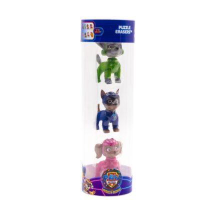 PAW PATROL: THE MIGHTY MOVIE - PUZZLE ERASER 3 PACK FIGURES (PAWM1225)