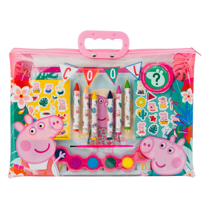 ΣΕΤ ΖΩΓΡΑΦΙΚΗΣ ΣΕ ΔΙΑΦΑΝΗ ΤΣΑΝΤΑ “Peppa Pig”