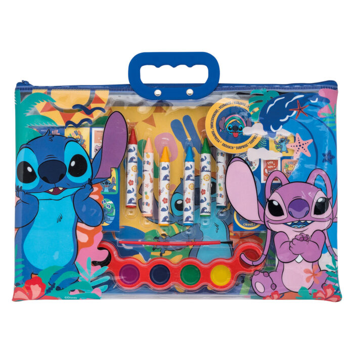 ΣΕΤ ΖΩΓΡΑΦΙΚΗΣ ΣΕ ΔΙΑΦΑΝΗ ΤΣΑΝΤΑ “Disney Stitch”