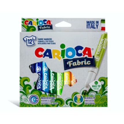 CARIOCA: ΜΑΡΚΑΔΟΡΟΙ “FABRIC” ΣΕΤ 12 ΧΡΩΜΑΤΩΝ