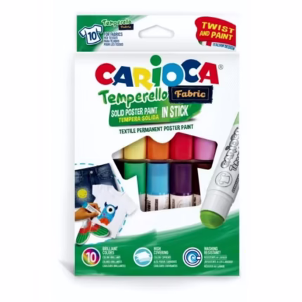 CARIOCA: ΜΑΡΚΑΔΟΡΟΙ “FABRIC TEMPERELLO” ΣΕΤ 10 ΧΡΩΜΑΤΩΝ