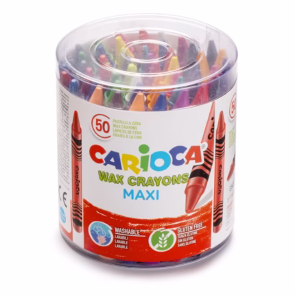 CARIOCA: ΚΗΡΟΜΠΟΓΙΕΣ "WAX CRAYONS MAXI" ΣΕ 50 ΧΡΩΜΑΤΑ