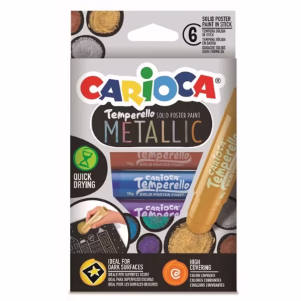 CARIOCA: ΜΑΡΚΑΔΟΡΟΙ “TEMPERELLO METALLIC” ΣΕΤ 6 ΧΡΩΜΑΤΩΝ