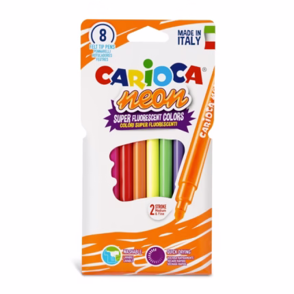 CARIOCA : ΜΑΡΚΑΔΟΡΟΙ  «ΝΕΟΝ » ΣΕΤ 8 ΧΡΩΜΑΤΩΝ