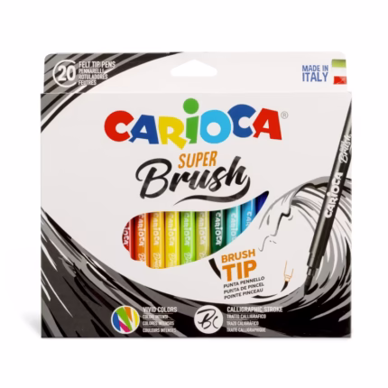 CARIOCA: ΜΑΡΚΑΔΟΡΟΙ “SUPER BRUSH” ΣΕΤ 20 ΧΡΩΜΑΤΩΝ