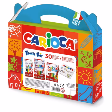 CARIOCA: ΧΑΡΤΙΝΟ ΒΑΛΙΤΣΑΚΙ ΜΕ ΜΑΡΚΑΔΟΡΟΥΣ “TRAVEL KIT” ΣΕΤ 30 ΧΡΩΜΑΤΩΝ
