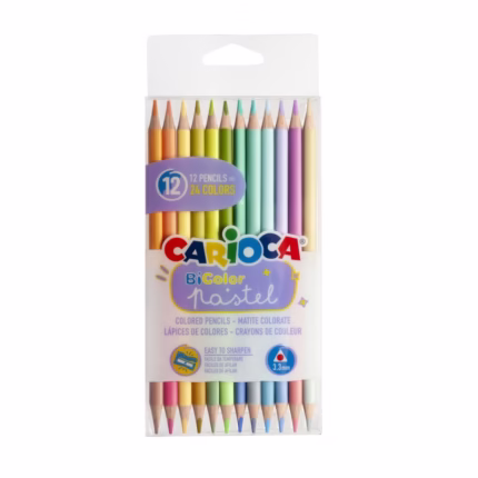 CARIOCA: ΞΥΛΟΜΠΟΓΙΕΣ “BICOLOR PASTEL” ΣΕΤ 12 ΧΡΩΜΑΤΩΝ