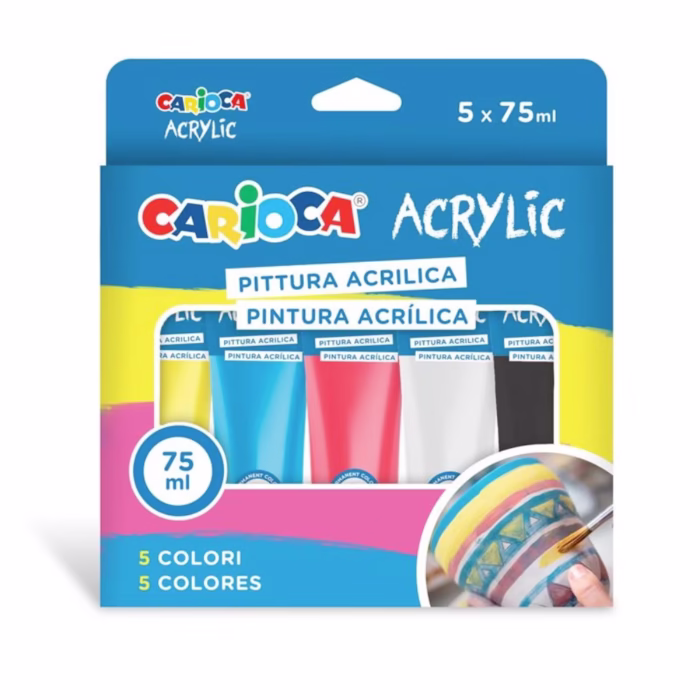 CARIOCA: ΚΟΥΤΙ ΜΕ 5 ΤΕΜΠΕΡΕΣ ΜΕ ΑΚΡΥΛΙΚΑ ΧΡΩΜΑΤΑ "ACRYLIC"