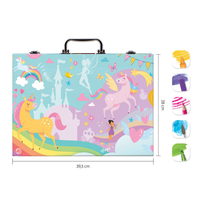 DELUXE ΚΑΣΕΤΙΝΑ ΖΩΓΡΑΦΙΚΗΣ “UNICORN” ΜΕ 100 ΑΞΕΣΟΥΑΡ - Image 5