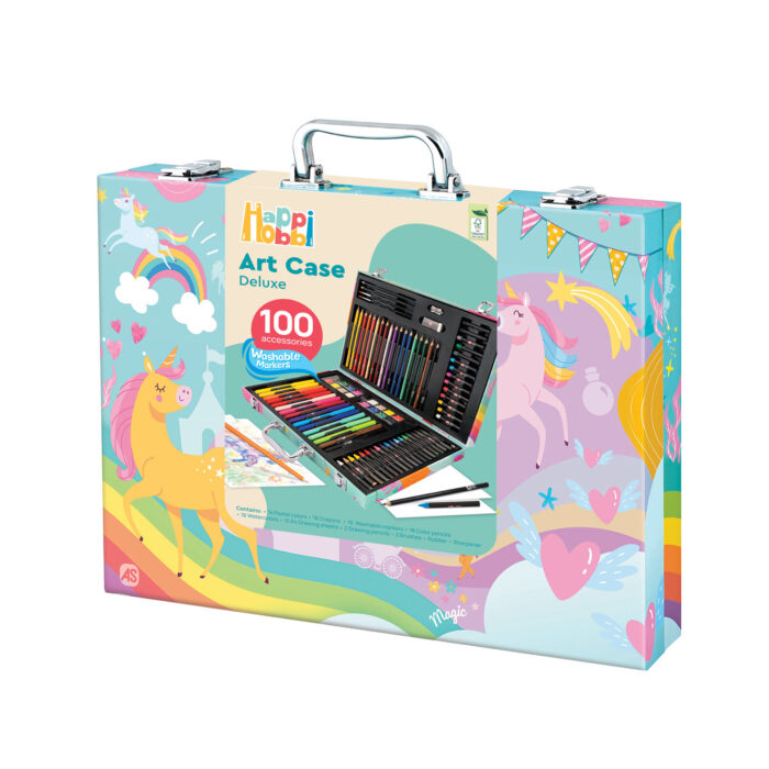 DELUXE ΚΑΣΕΤΙΝΑ ΖΩΓΡΑΦΙΚΗΣ “UNICORN” ΜΕ 100 ΑΞΕΣΟΥΑΡ - Image 2