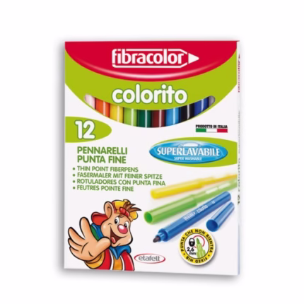 FIBRACOLOR : ΜΑΡΚΑΔΟΡΟΙ “COLORITO”  ΣΕΤ 12 ΧΡΩΜΑΤΩΝ