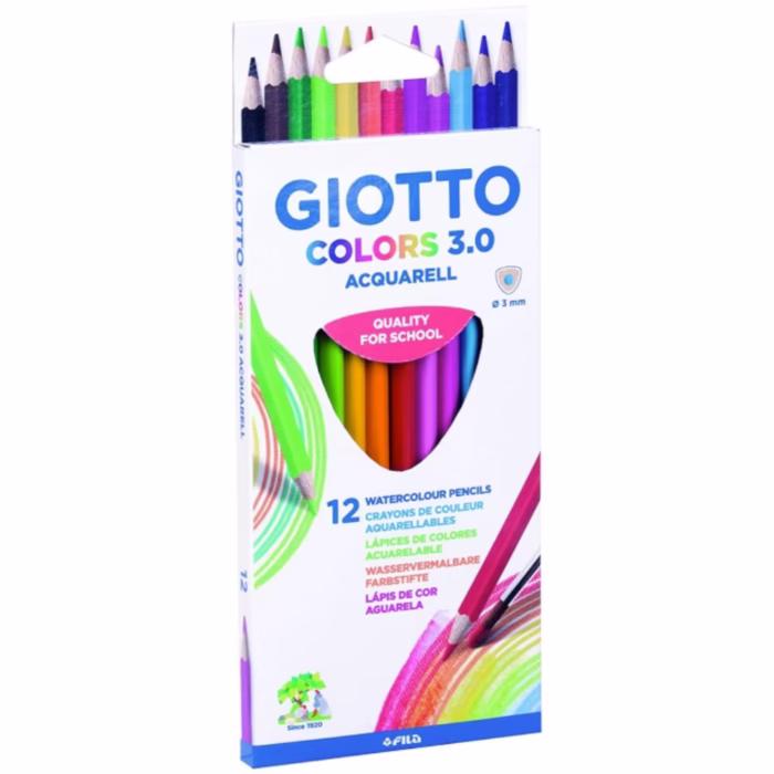 GIOTTO: ΞΥΛΟΜΠΟΓΙΕΣ “AQUARELL” ΣΕΤ 12 ΧΡΩΜΑΤΩΝ