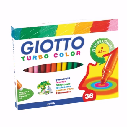 GIOTTO : ΜΑΡΚΑΔΟΡΟΙ “TURBO COLOR”  ΣΕΤ 36 ΧΡΩΜΑΤΩΝ