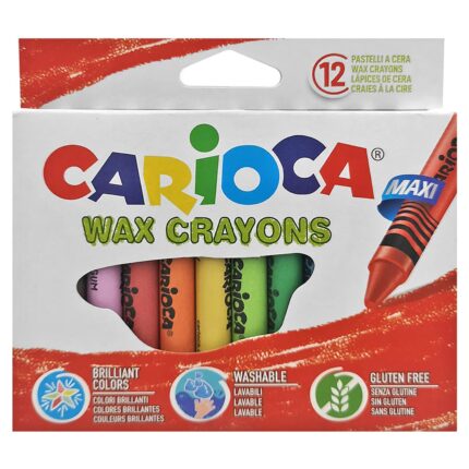 CARIOCA: ΚΗΡΟΜΠΟΓΙΕΣ "WAX CRAYONS MAXI" ΣΕ 12 ΧΡΩΜΑΤΑ